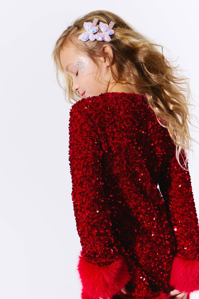 Ruby Shimmer Dress